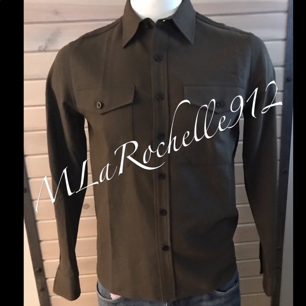 Vince military button down shirt